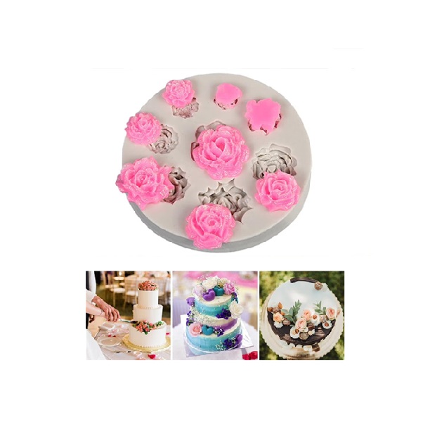 9 ROSES SILICONE MOULD