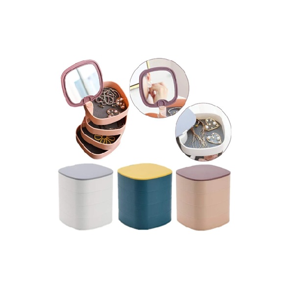 360 MINI ROTATING JEWELLARY BOX WITH MIRROR