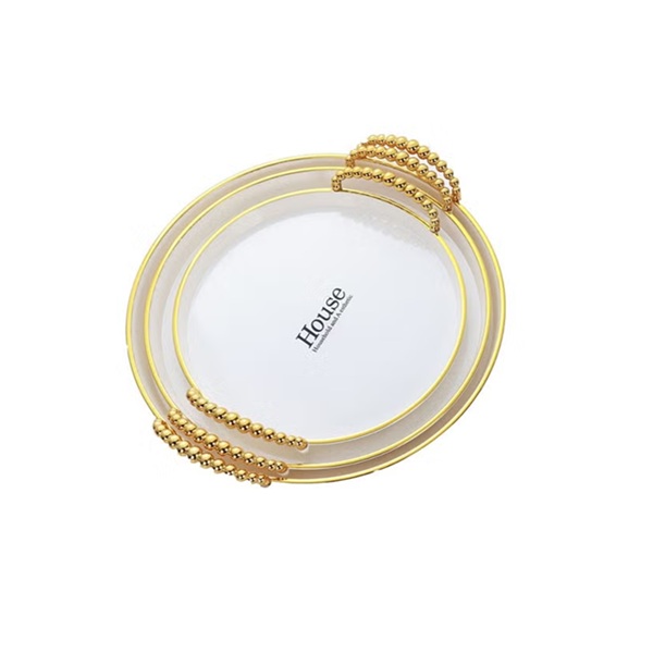 03 PCS  EXQUISTE ROUND FRUIT PLATE SET