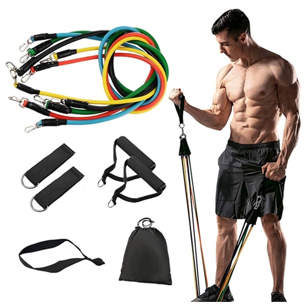 PULL ROPE FITNESS BANDS WITH HANDLE SET