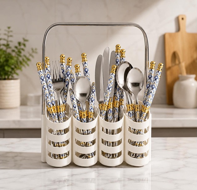 24 PCS STAINLESS STEEL CUTLERY SET
