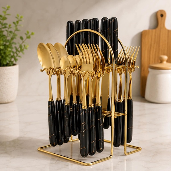 24 PCS STAINLESS STEEL CUTLERY SET